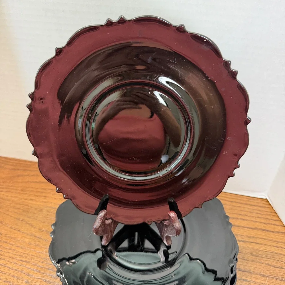 L. E. Smith Black Amethyst Glass 8